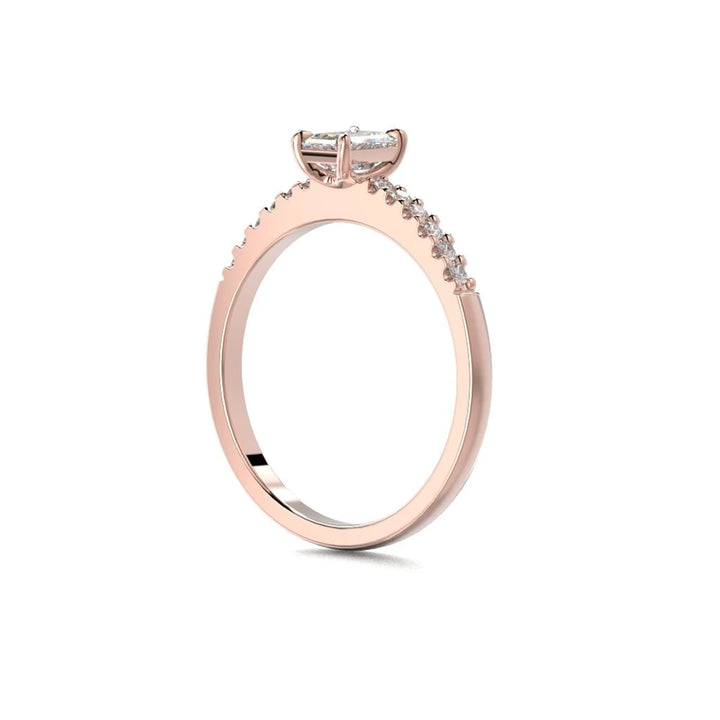 Festive Serena Side 0,62 ct timanttisormus punakulta – tuotekuva 4
