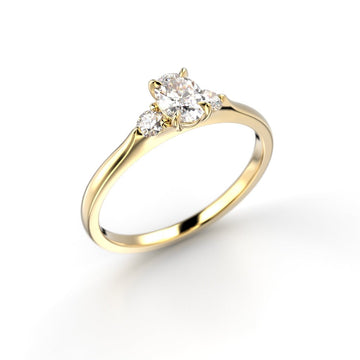 Festive Megan Oval 0,40 ct timanttisormus keltakulta