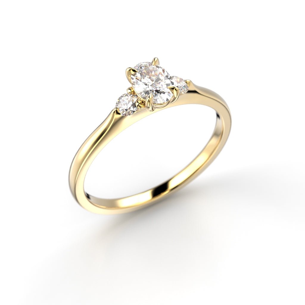 Festive Megan Oval 0,40 ct timanttisormus keltakulta