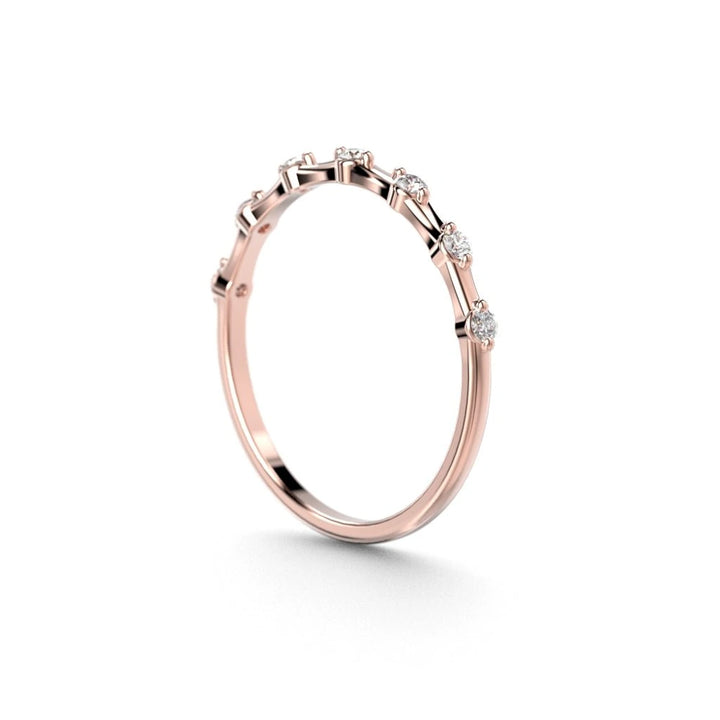 Festive Isla 0,14 ct timanttisormus punakulta – tuotekuva 4