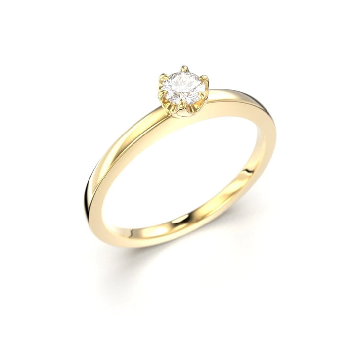 Festive Adele 0,15 ct timanttisormus keltakulta – tuotekuva 1