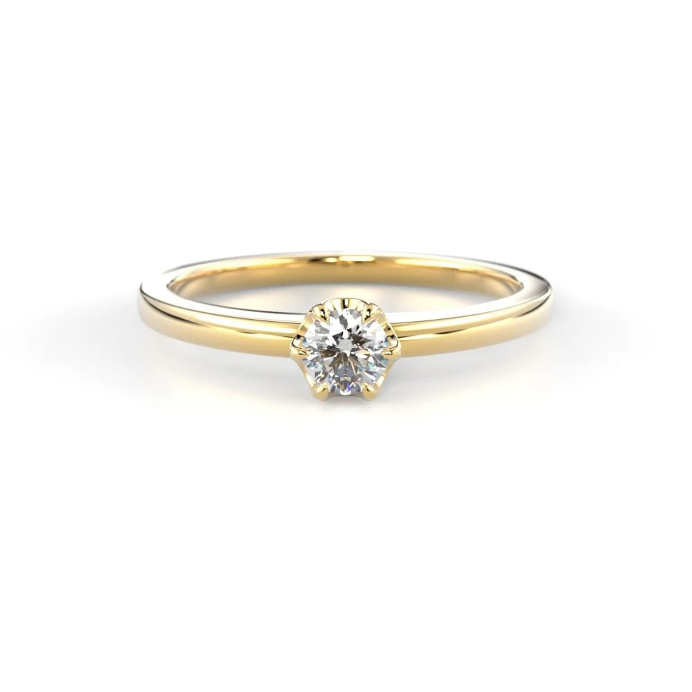 Festive Adele 0,15 ct timanttisormus keltakulta – tuotekuva 2