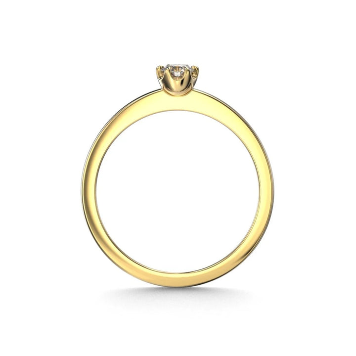 Festive Adele 0,15 ct timanttisormus keltakulta – tuotekuva 3