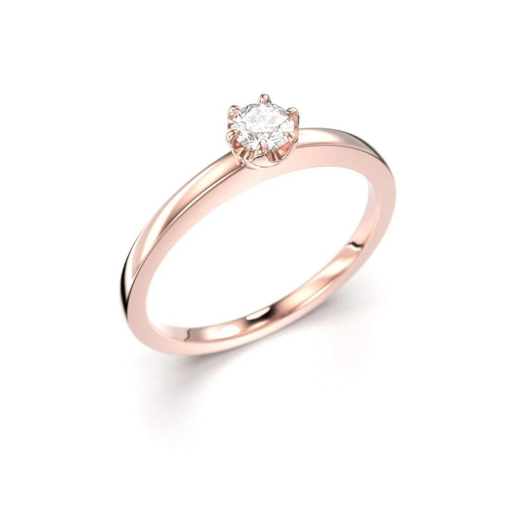 Festive Adele 0,15 ct timanttisormus punakulta – tuotekuva 1