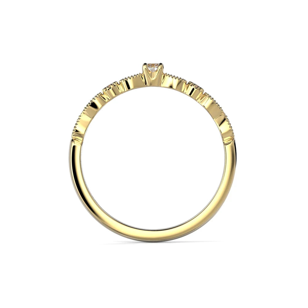 Festive Astrid 0,13 ct timanttisormus keltakulta – tuotekuva 4