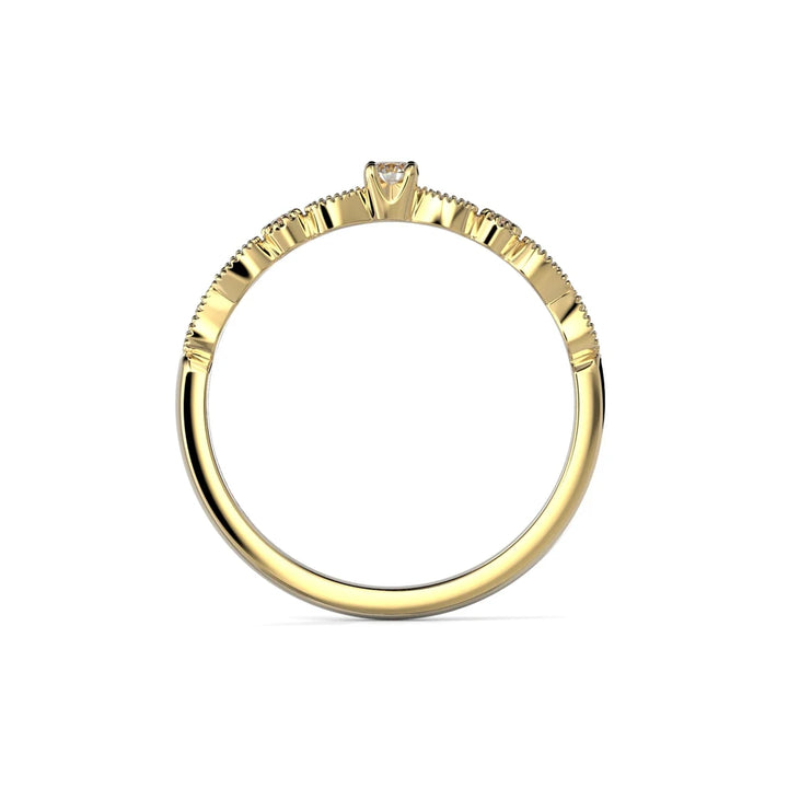 Festive Astrid 0,13 ct timanttisormus keltakulta – tuotekuva 4