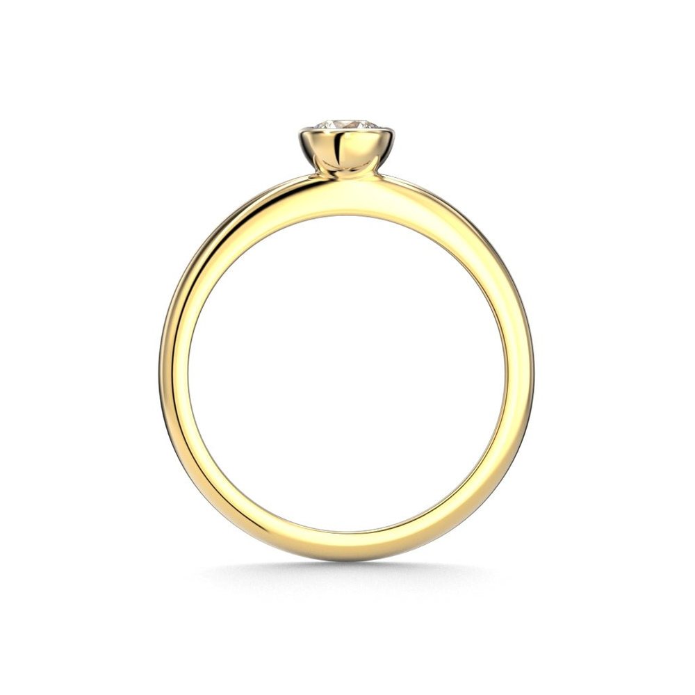 Festive Auréa Bezel 0,3–0,5 ct timanttisormus keltakulta 741 – tuotekuva 3