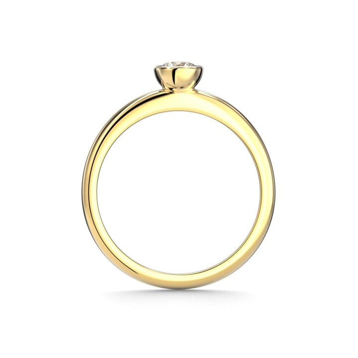 Festive Auréa Bezel 0,3–0,5 ct timanttisormus keltakulta 741 – tuotekuva 3
