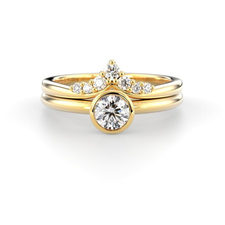 Festive Auréa Bezel 0,3–0,5 ct timanttisormus keltakulta 741 – tuotekuva 4