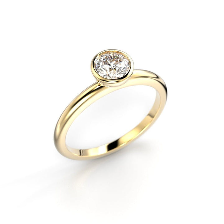 Festive Auréa Bezel 0,3–0,5 ct timanttisormus keltakulta 741 – tuotekuva 5