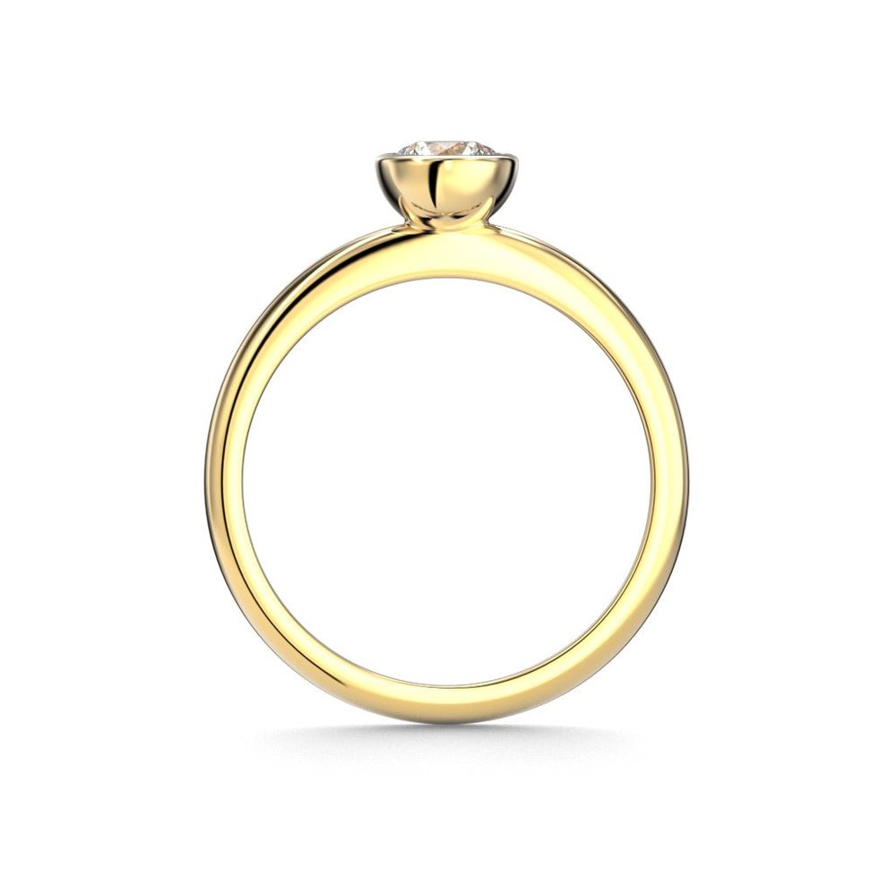 Festive Auréa Bezel 0,3–0,5 ct timanttisormus keltakulta 741 – tuotekuva 7