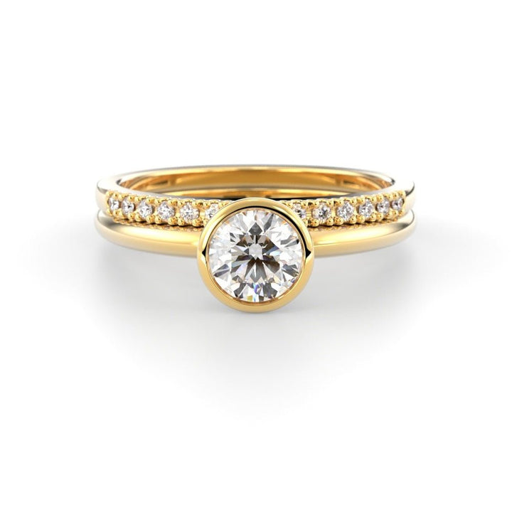 Festive Auréa Bezel 0,3–0,5 ct timanttisormus keltakulta 741 – tuotekuva 8