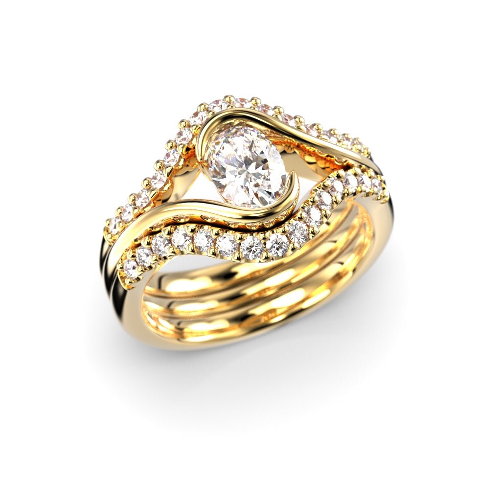 Timanttisormus Auréa Side Petite 0,15ct - 14k keltakulta