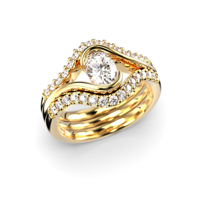 Timanttisormus Auréa Side Petite 0,15ct - 14k keltakulta