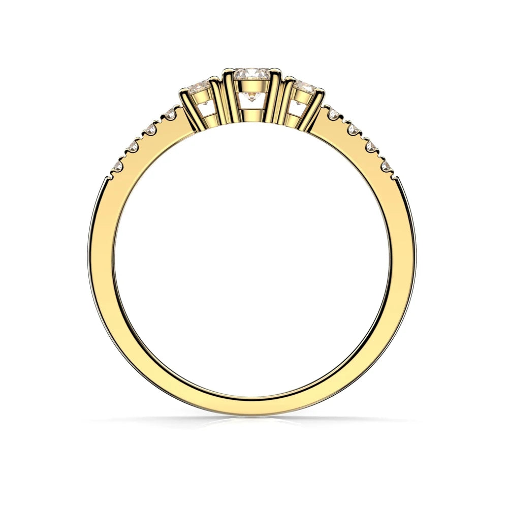Festive Aurora 0,33 ct timanttisormus keltakulta – tuotekuva 4