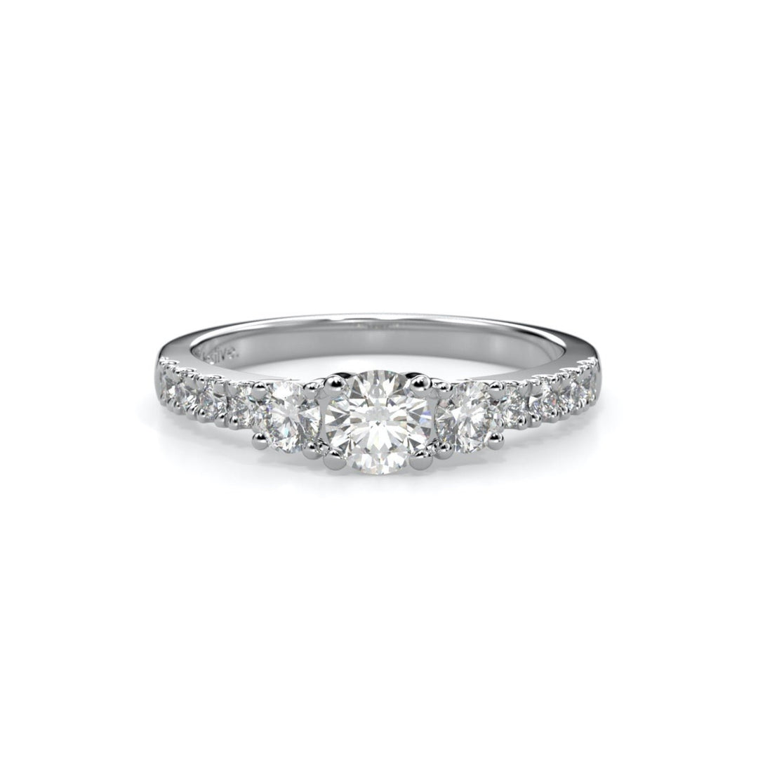 Timanttisormus Aurora 0,66 ct - 14k valkokulta