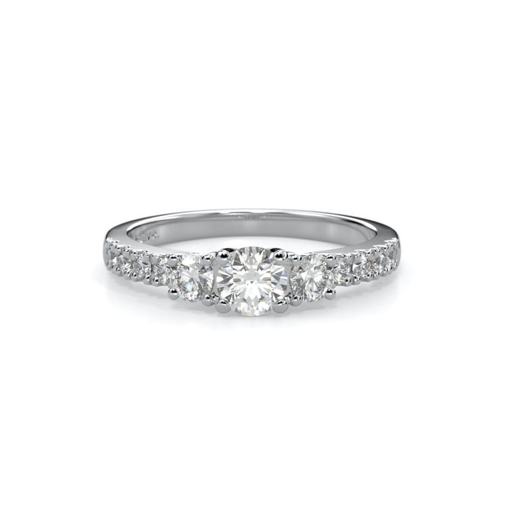 Timanttisormus Aurora 0,66 ct - 14k valkokulta