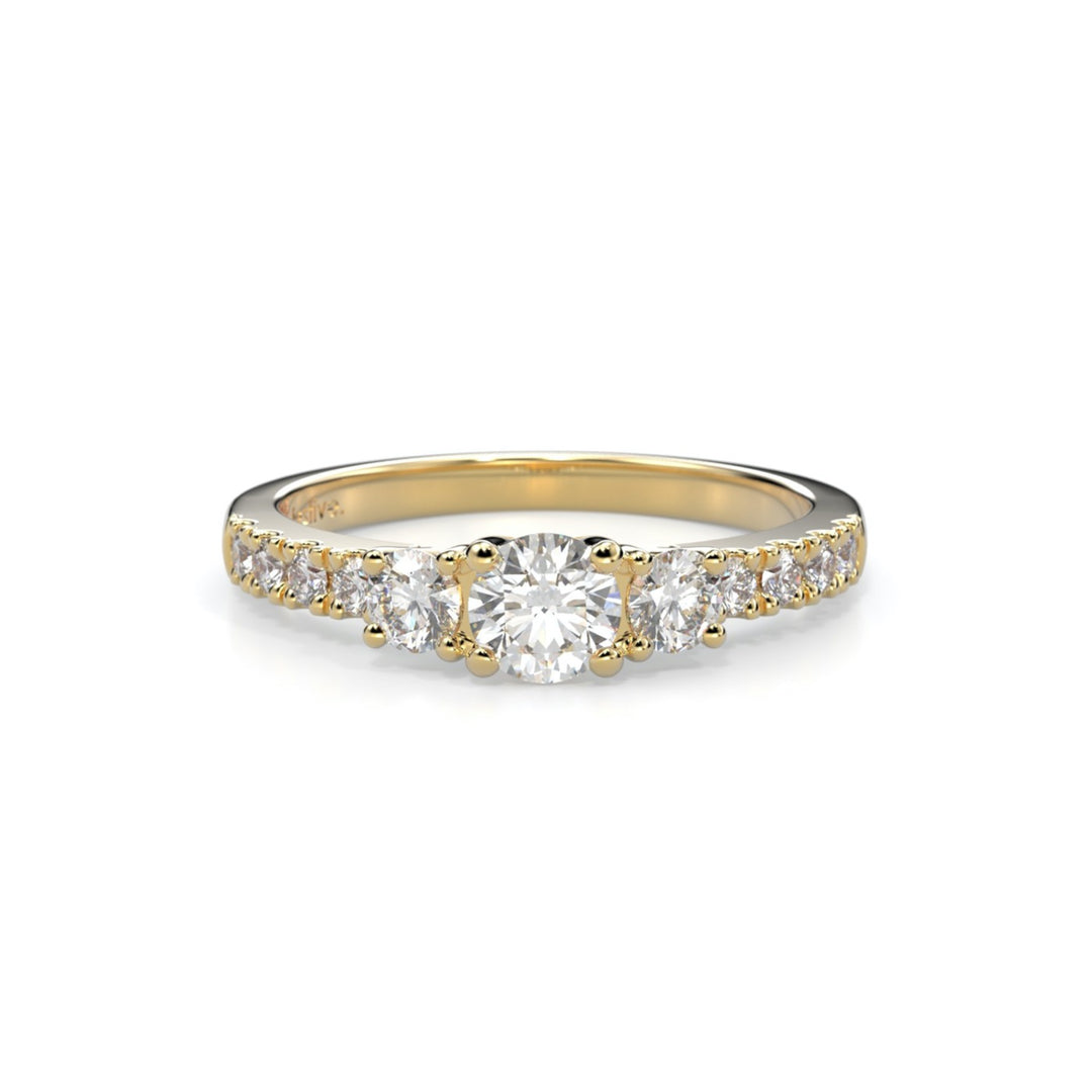 Festive Aurora Timanttisormus 0,66 ct Keltakulta 14K Festive
