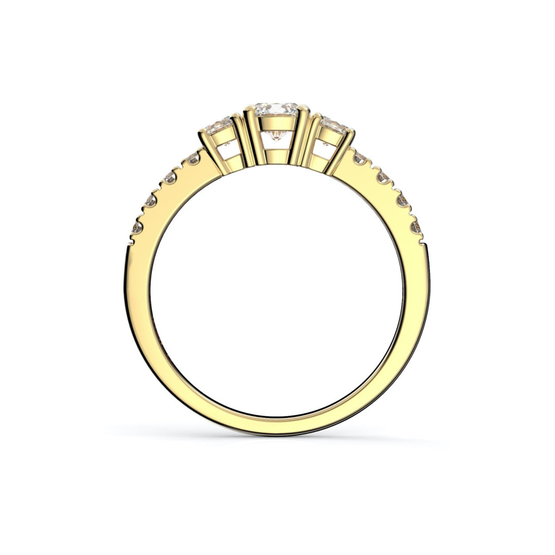 Festive Aurora Timanttisormus 0,66 ct Keltakulta 14K Festive