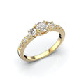 Festive Aurora Timanttisormus 0,66 ct Keltakulta 14K