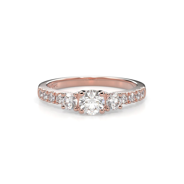 Festive Aurora Timanttisormus 0,66 ct Punakulta 14K Festive