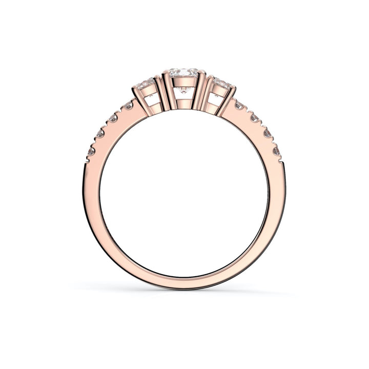 Festive Aurora Timanttisormus 0,66 ct Punakulta 14K Festive