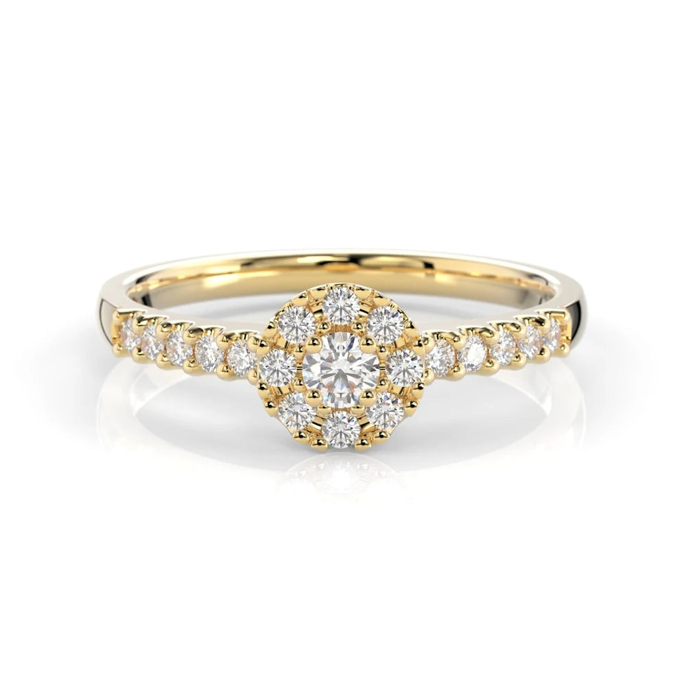 Festive Bella 0,25 ct timanttisormus keltakulta – tuotekuva 3