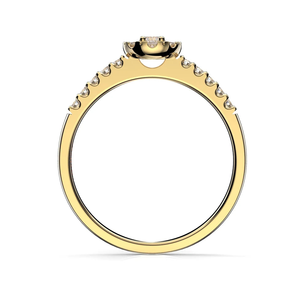 Festive Bella 0,25 ct timanttisormus keltakulta – tuotekuva 4