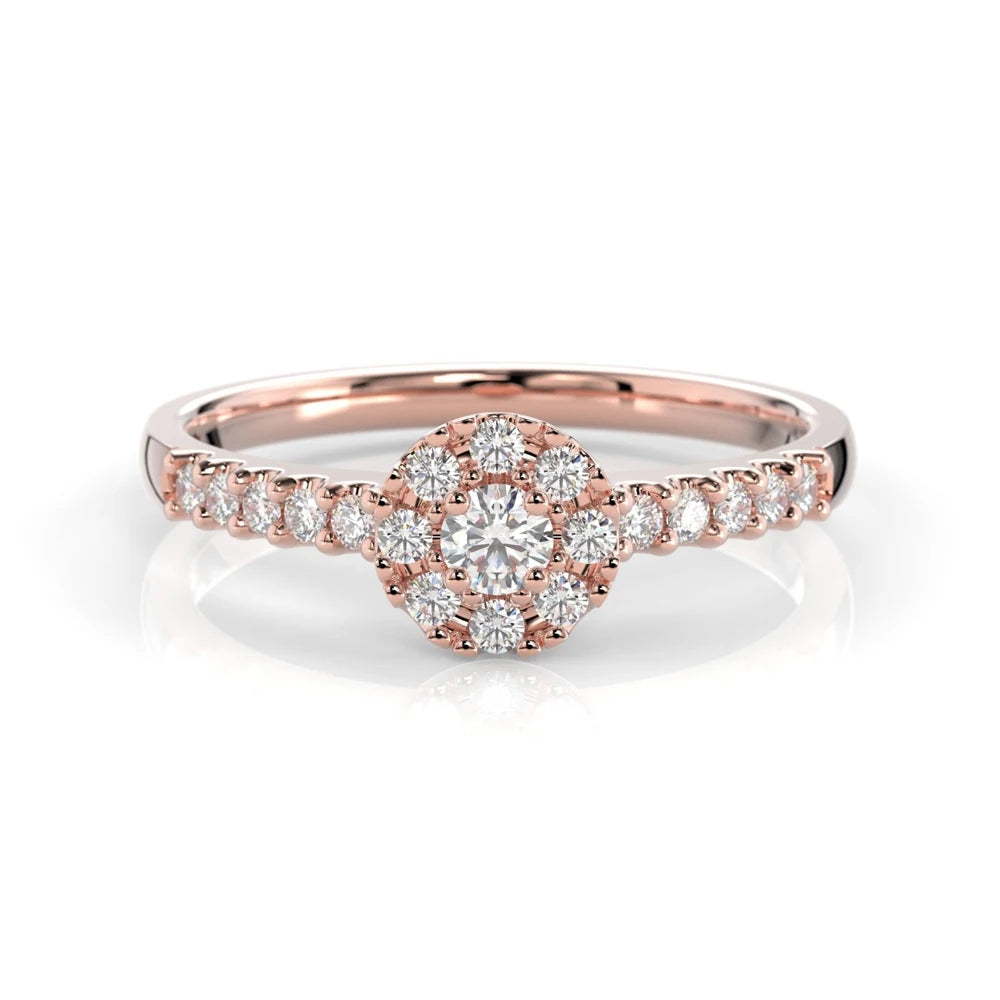 Festive Bella 0,25 ct timanttisormus punakulta – tuotekuva 3