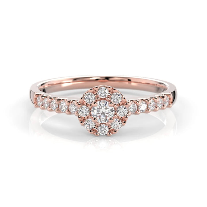 Festive Bella 0,25 ct timanttisormus punakulta – tuotekuva 3
