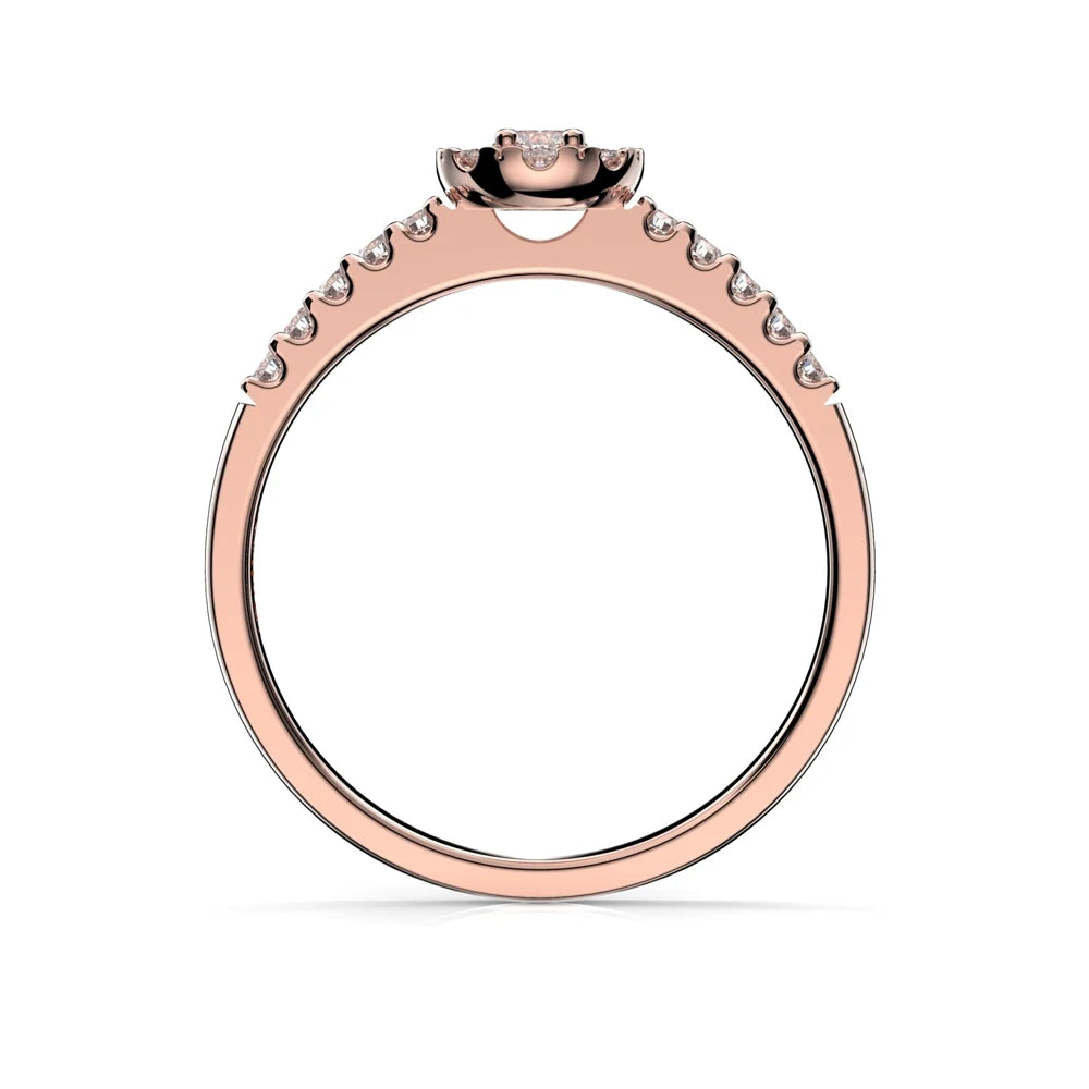 Festive Bella 0,25 ct timanttisormus punakulta – tuotekuva 4