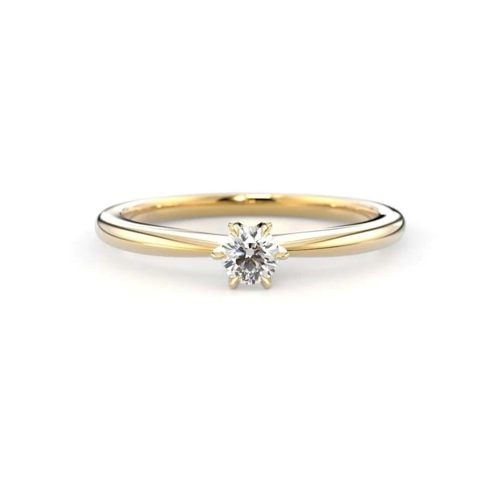 Festive Classic 23 0,10 ct timanttisormus keltakulta – tuotekuva 2