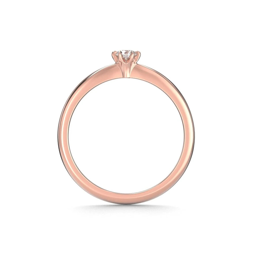 Festive Classic 23 0,10 ct timanttisormus punakulta – tuotekuva 3