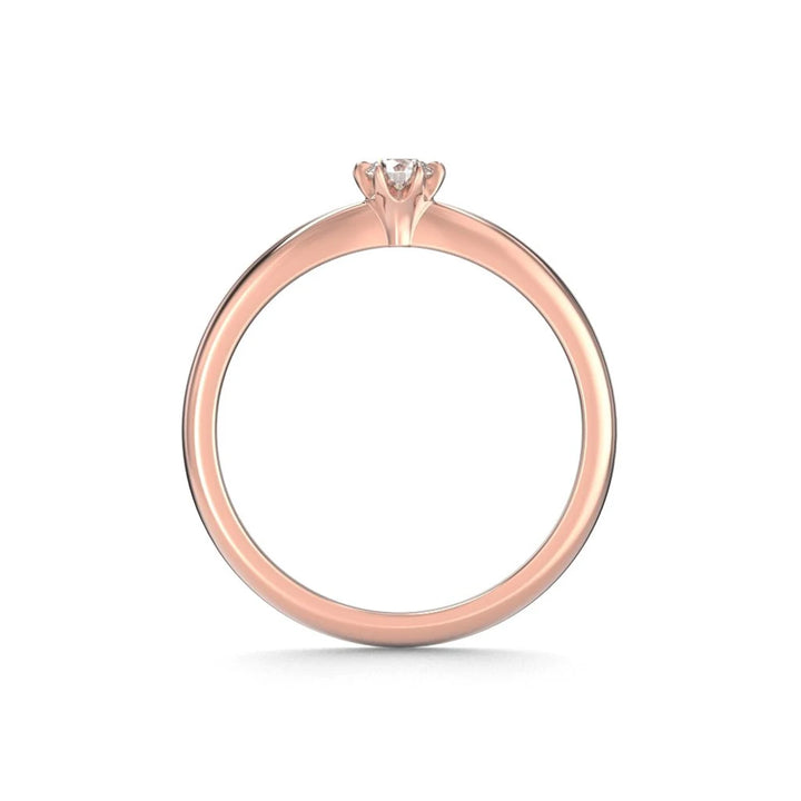Festive Classic 23 0,10 ct timanttisormus punakulta – tuotekuva 3
