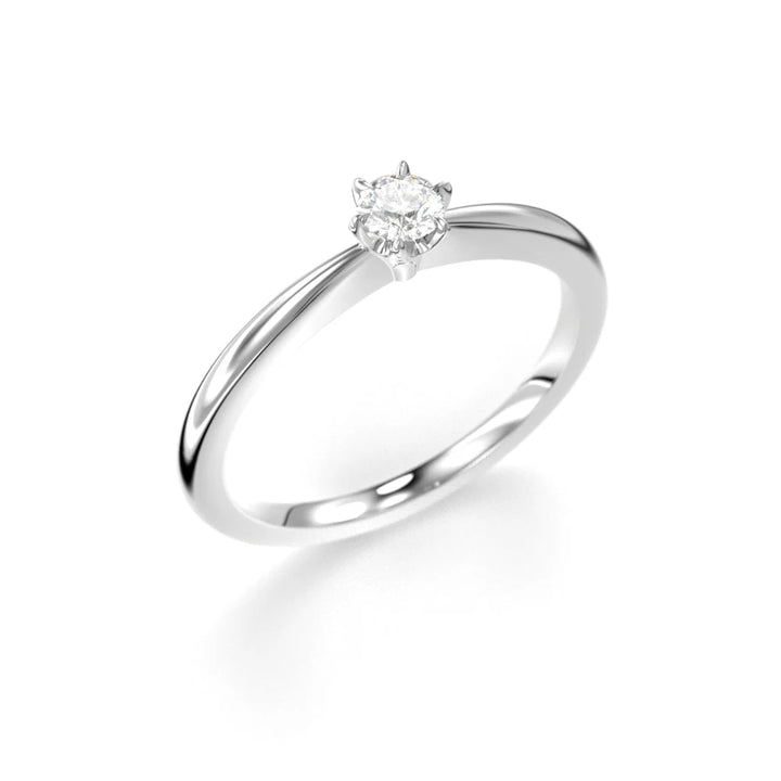 Festive Classic 23 0,10 ct timanttisormus valkokulta – tuotekuva 1
