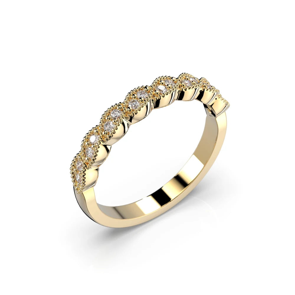 Festive Elsie 0,16 ct timanttisormus keltakulta – tuotekuva 1