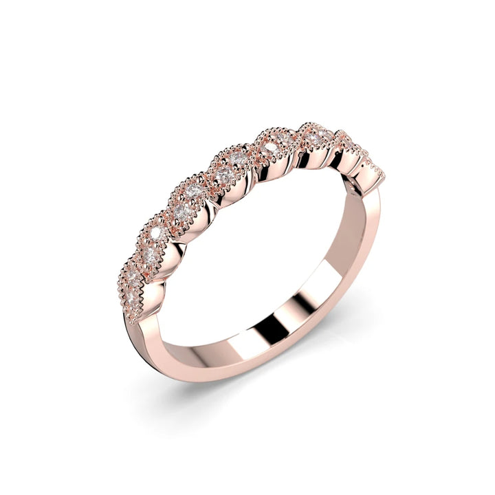 Festive Elsie 0,16 ct timanttisormus punakulta – tuotekuva 1