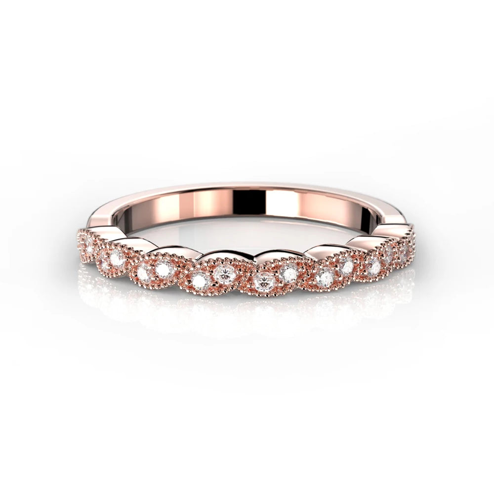 Festive Elsie 0,16 ct timanttisormus punakulta – tuotekuva 2