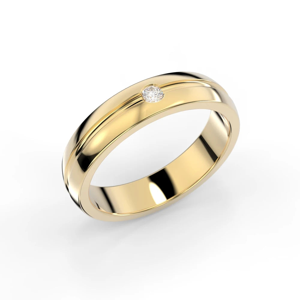 Festive Emmett 0,05 ct timanttisormus keltakulta – tuotekuva 1