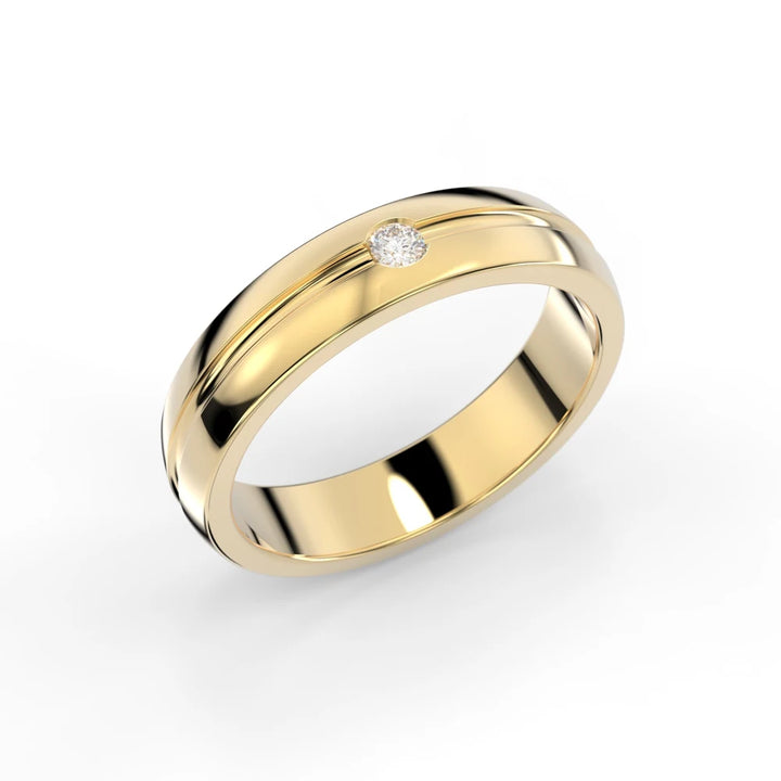 Festive Emmett 0,05 ct timanttisormus keltakulta – tuotekuva 1