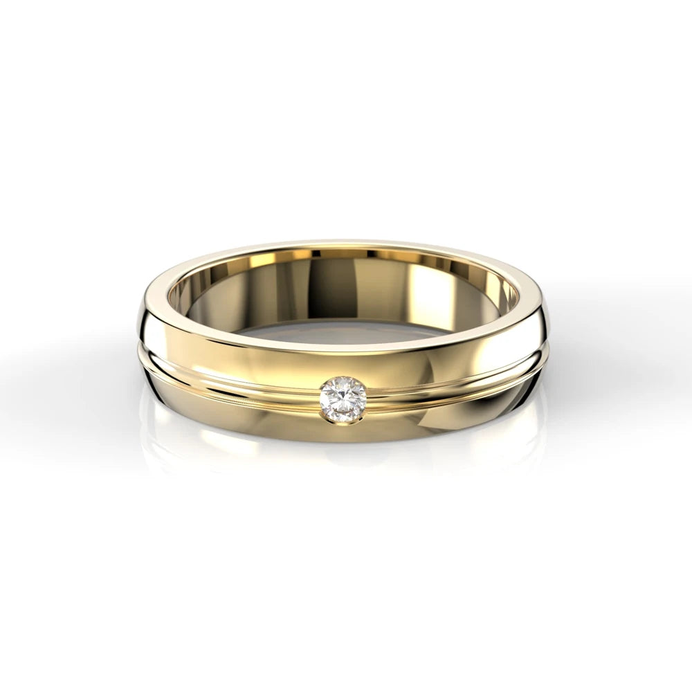Festive Emmett 0,05 ct timanttisormus keltakulta – tuotekuva 2