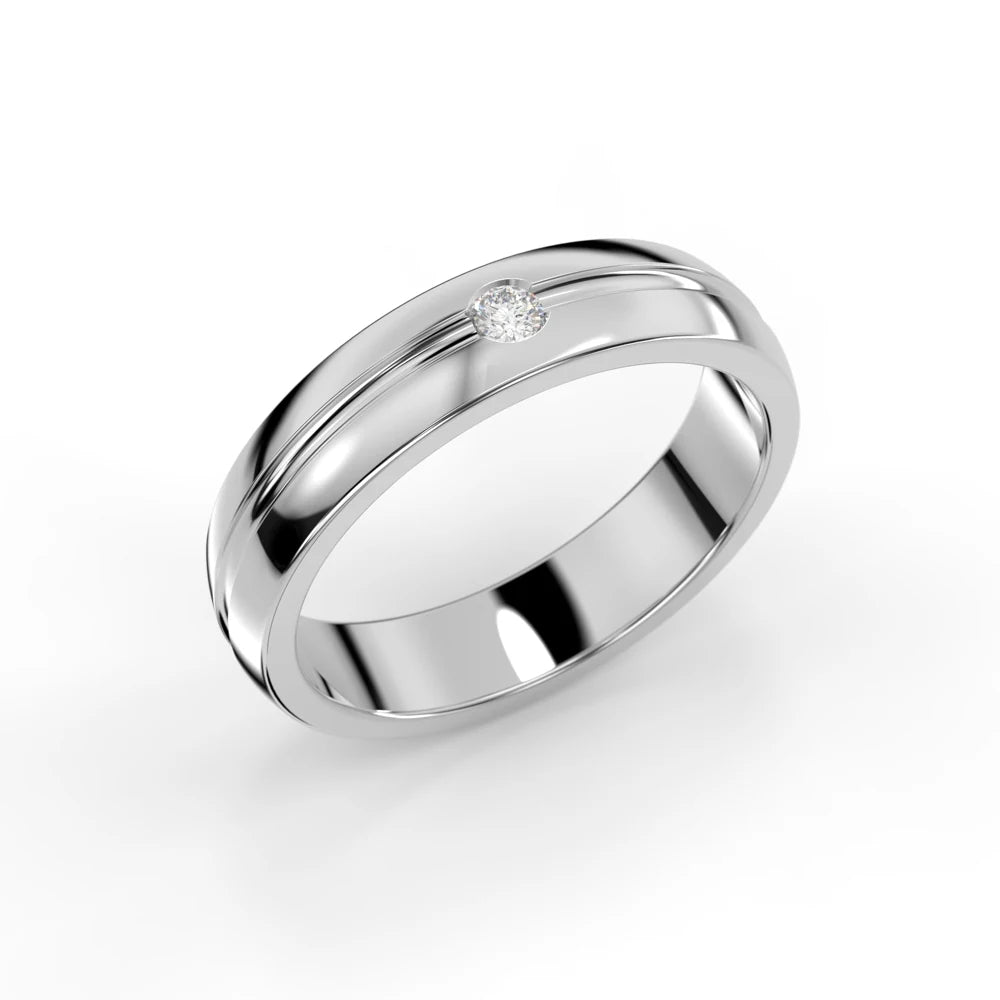 Festive Emmett 0,05 ct timanttisormus valkokulta – tuotekuva 1