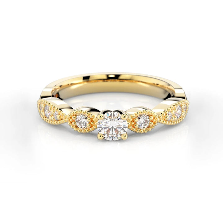 Festive Esther 0,35 ct timanttisormus keltakulta – tuotekuva 3
