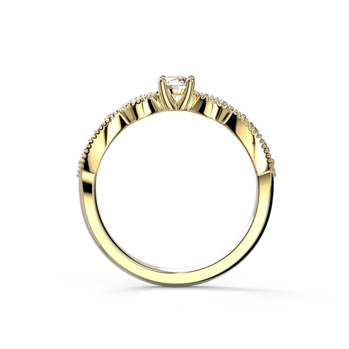 Festive Esther 0,35 ct timanttisormus keltakulta – tuotekuva 4