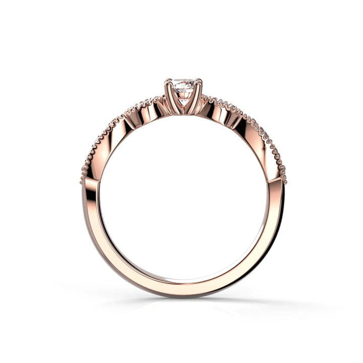 Festive Esther 0,35 ct timanttisormus punakulta – tuotekuva 4