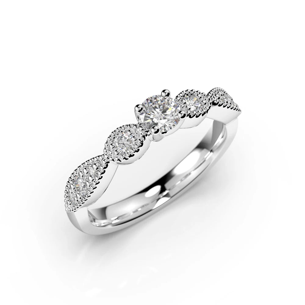 Festive Esther 0,35 ct timanttisormus valkokulta – tuotekuva 1