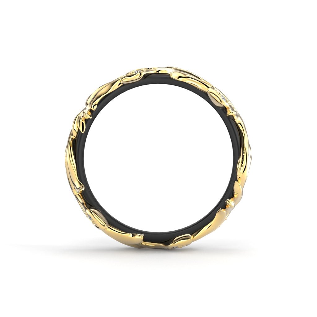 Festive Feeniks 0,08 ct timanttisormus keltakulta sivulta