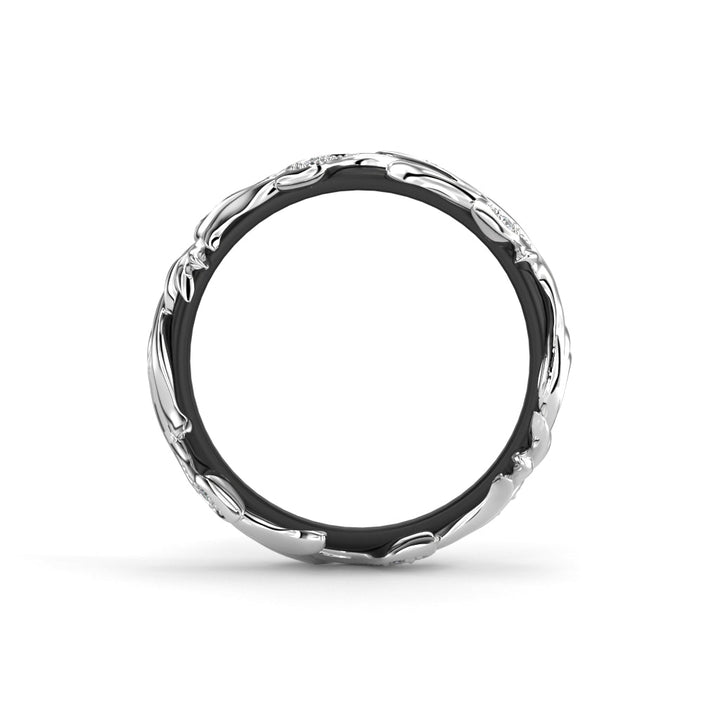 Festive Feeniks 0,08 ct timanttisormus valkokulta sivulta