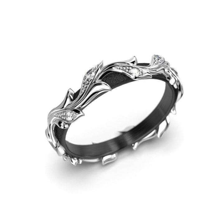 Festive Feeniks 0,08 ct timanttisormus valkokulta viistosta