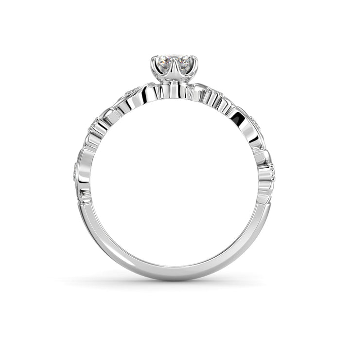 Festive Feeniks Lux Briljant 0,36 ct timanttisormus valkokulta sivulta